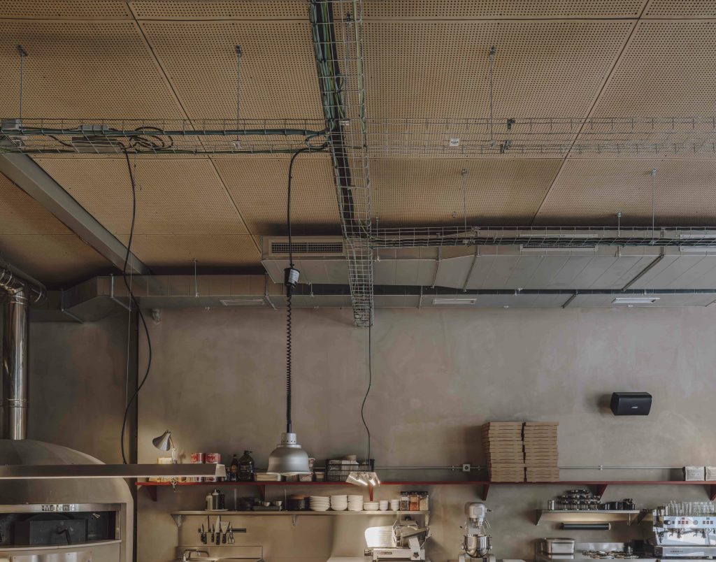 Acoustic solution for ceiling with honext