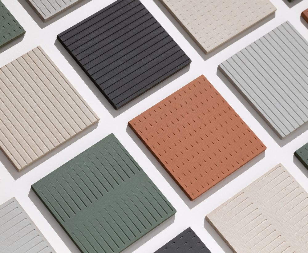 decorative panels made with recycled HONEXT boards by Alted Materials