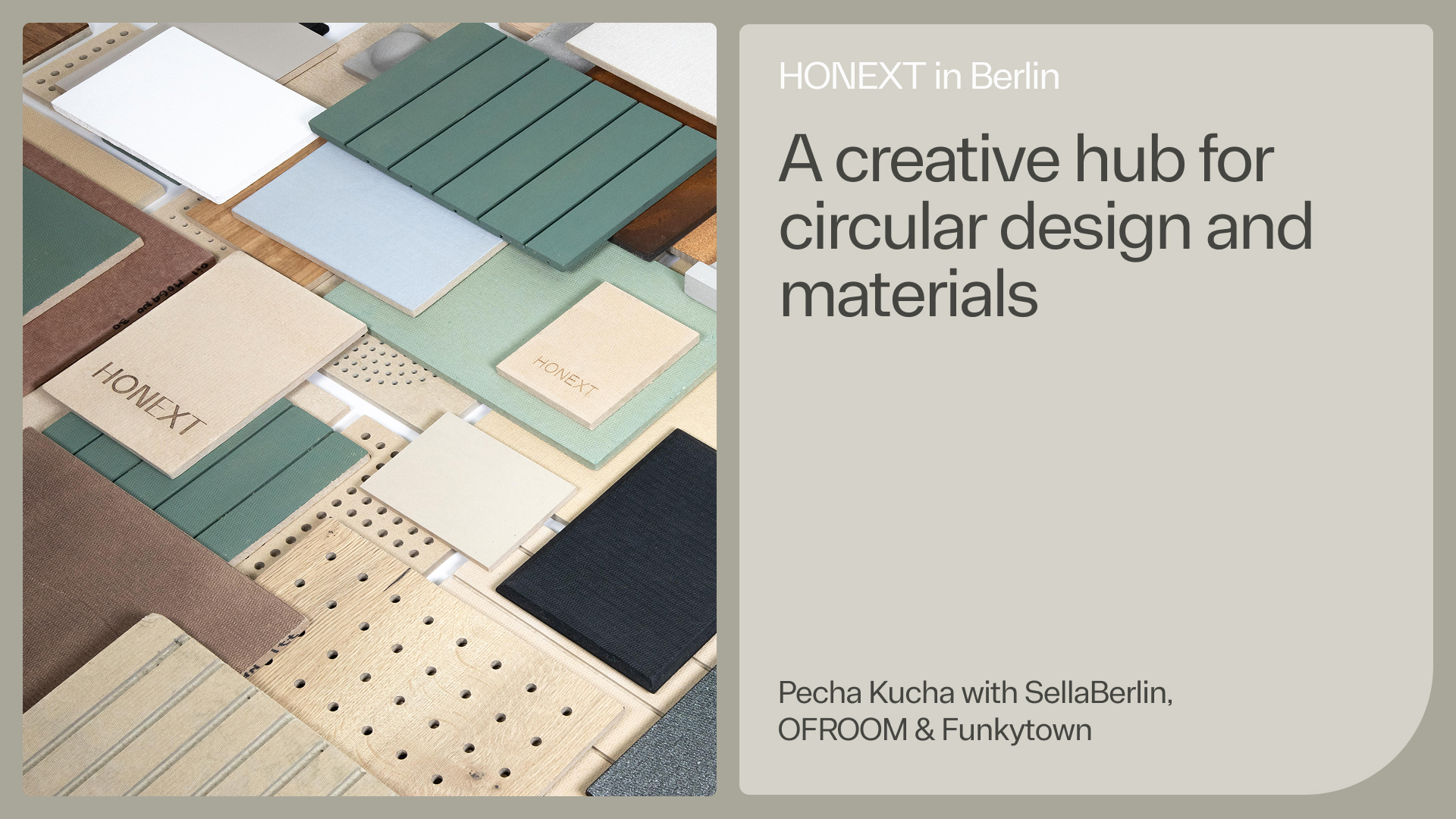 HONEXT circular materials showcased at SellaBerlin creative hub in Berlin