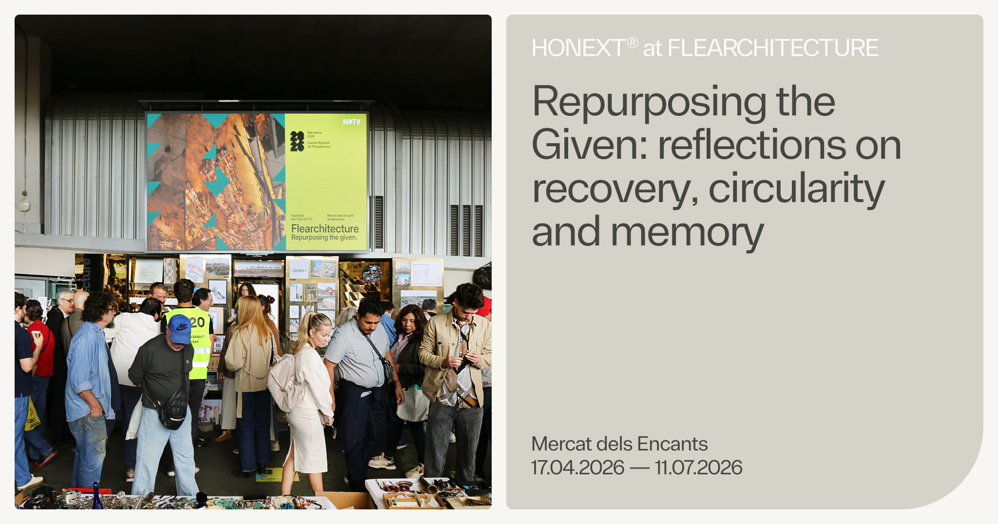 Honext at FLEARCHITECTURE Barcelona | Circular Materials