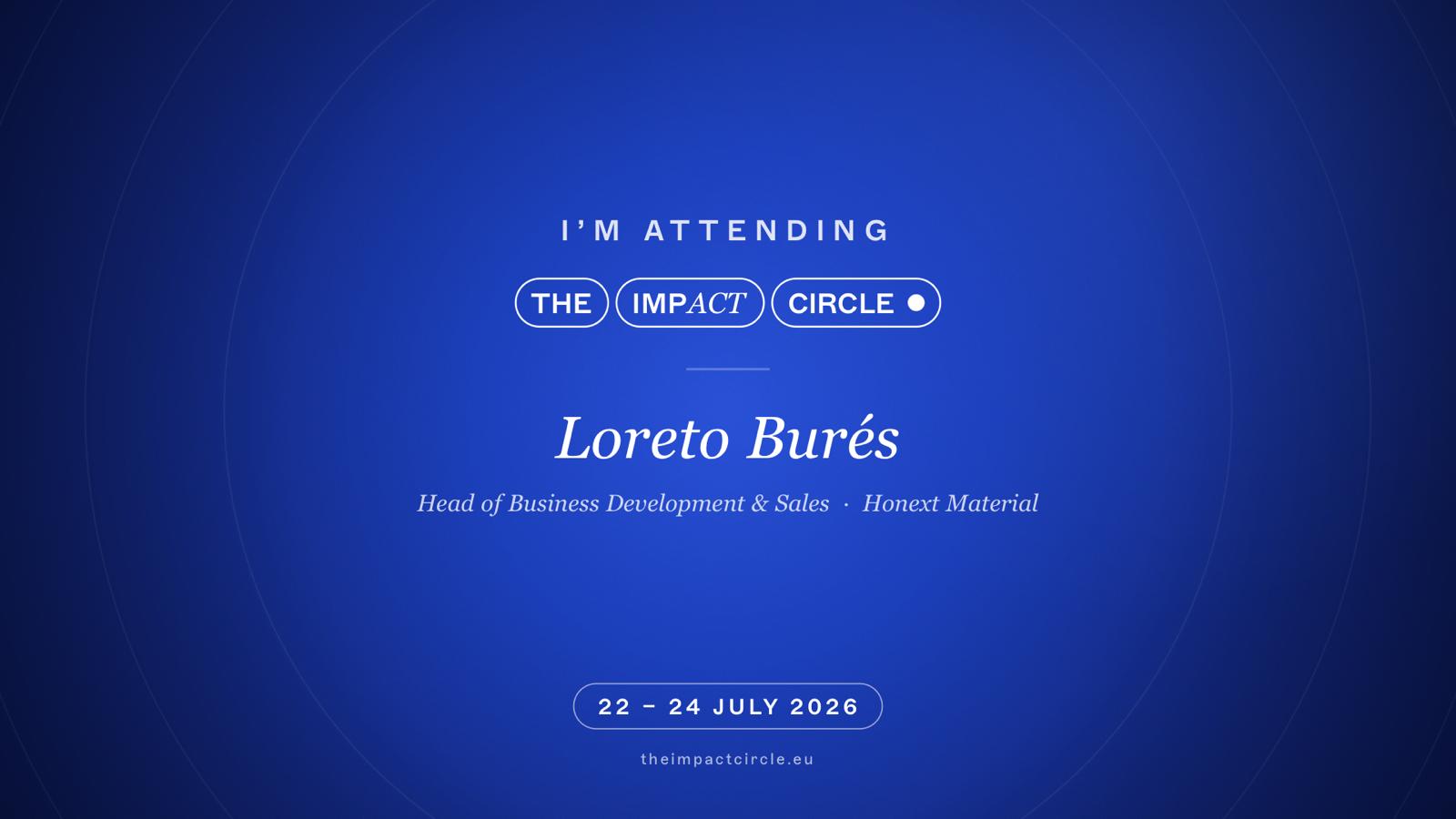 Loreto Burés representing HONEXT® at Love Tomorrow by Tomorrowland